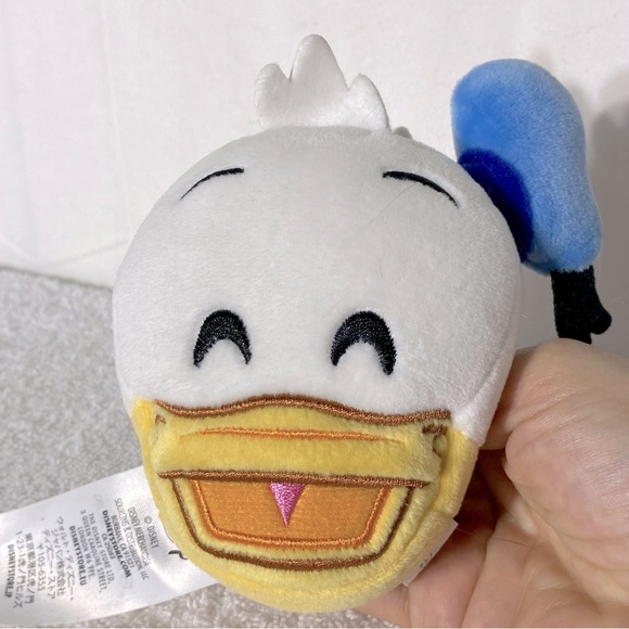 Disney Emoji Donald Duck Plush Toy Small Stuffed Animal Head - Picture 1 of 11